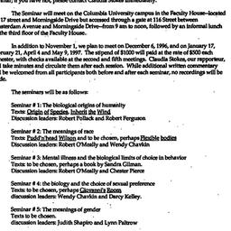 Announcements, 1996-10-09. ...