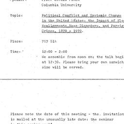 Announcements, 1977-03-03. ...