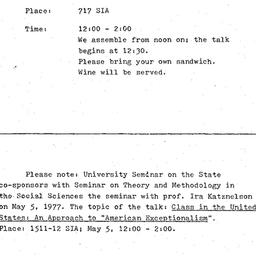 Announcements, 1976-04-21. ...