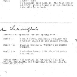 Announcements, 1976-02-16. ...