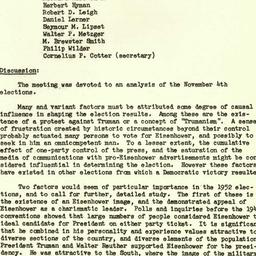 Minutes, 1952-11-05. The St...