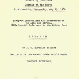 Handouts, 1964-05-13. The S...