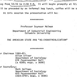 Announcements, 1980-09-29. ...