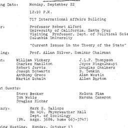 Minutes, 1980-09-29. The St...