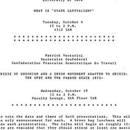 Announcements, 1983-10-04. ...