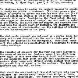 Minutes, 1958-11-06. The St...