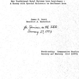 Speaker's paper, 1972-0...