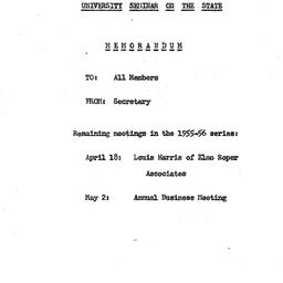 Handouts, 1955-55-56. The S...