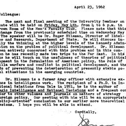 Correspondence, 1962-04-23....