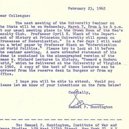 Correspondence, 1962-02-23....