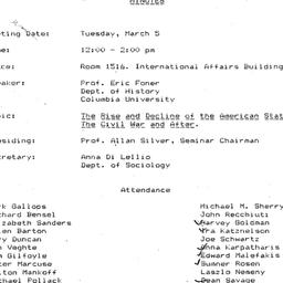 Minutes, 1985-03-05. The St...