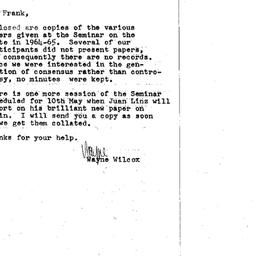 Correspondence, 1965-04-29....