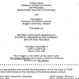 Announcements, 1982-11-17. ...