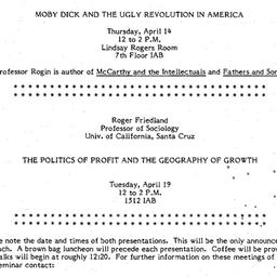 Announcements, 1983-04-14. ...