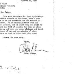 Correspondence, 1980-01-31....