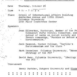 Announcements, 1978-10-26. ...