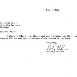 Correspondence, 1974-04-05....