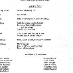 Minutes, 1982-02-12. The St...