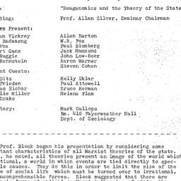 Minutes, 1981-11-09. The St...