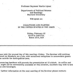 Announcements, 1982-01-26. ...