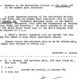 Announcements, 1967-10-12. ...
