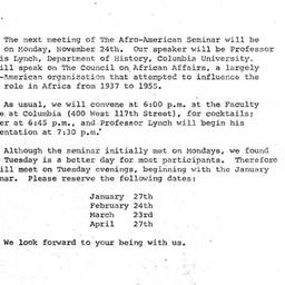Announcements, 1975-11-07. ...
