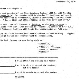 Announcements, 1976-11-23. ...