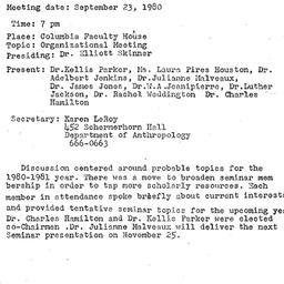 Minutes, 1980-09-23. Africa...