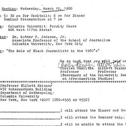 Announcements, 1980-03-19. ...