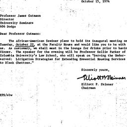 Announcements, 1974-10-15. ...