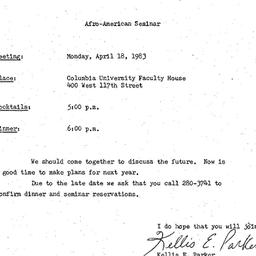 Announcements, 1983-03-30. ...