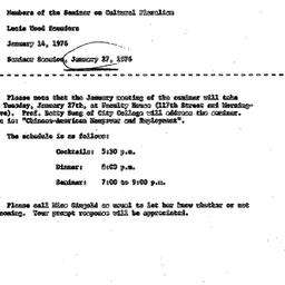 Announcements, 1976-01-27. ...
