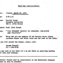 Minutes, 1976-03-29. Cultur...