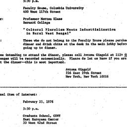 Announcements, 1976-02-24. ...
