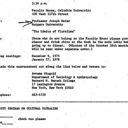 Announcements, 1975-11-25. ...