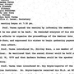 Minutes, 1979-03-13. Cultur...