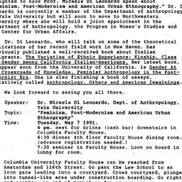 Announcements, 1991-05-07. ...