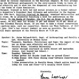 Announcements, 1991-02-19. ...