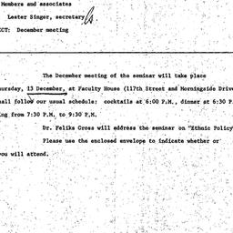 Announcements, 1973-11-28. ...