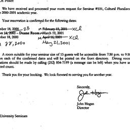 Correspondence, 2001-06-28....