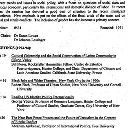 Schedules, Culture, Power, ...