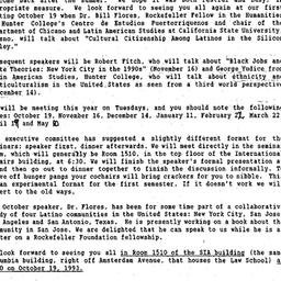 Announcements, 1993-10-19. ...