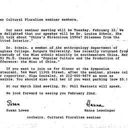 Announcements, 1994-02-22. ...