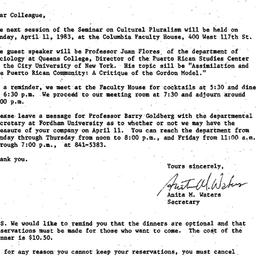 Announcements, 1982-03-24. ...
