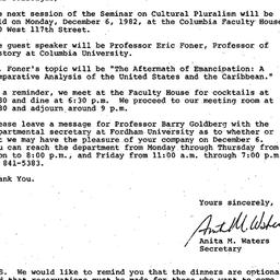 Announcements, 1981-11-26. ...