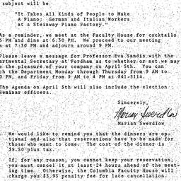 Announcements, 1982-03-20. ...