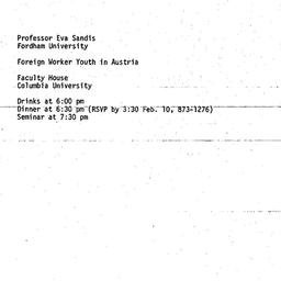 Announcements, 1986-02-10. ...