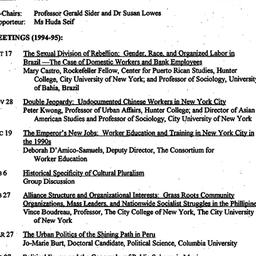 Schedules, Culture, Power, ...