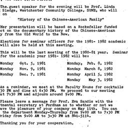 Announcements, 1981-04-27. ...