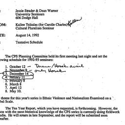 Announcements, 1993-08-24. ...